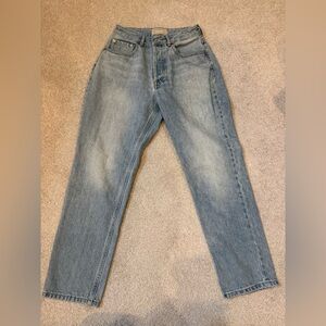 Everlane Curvy 90’s Cheeky Straight High-Rise Jeans in Light Blue